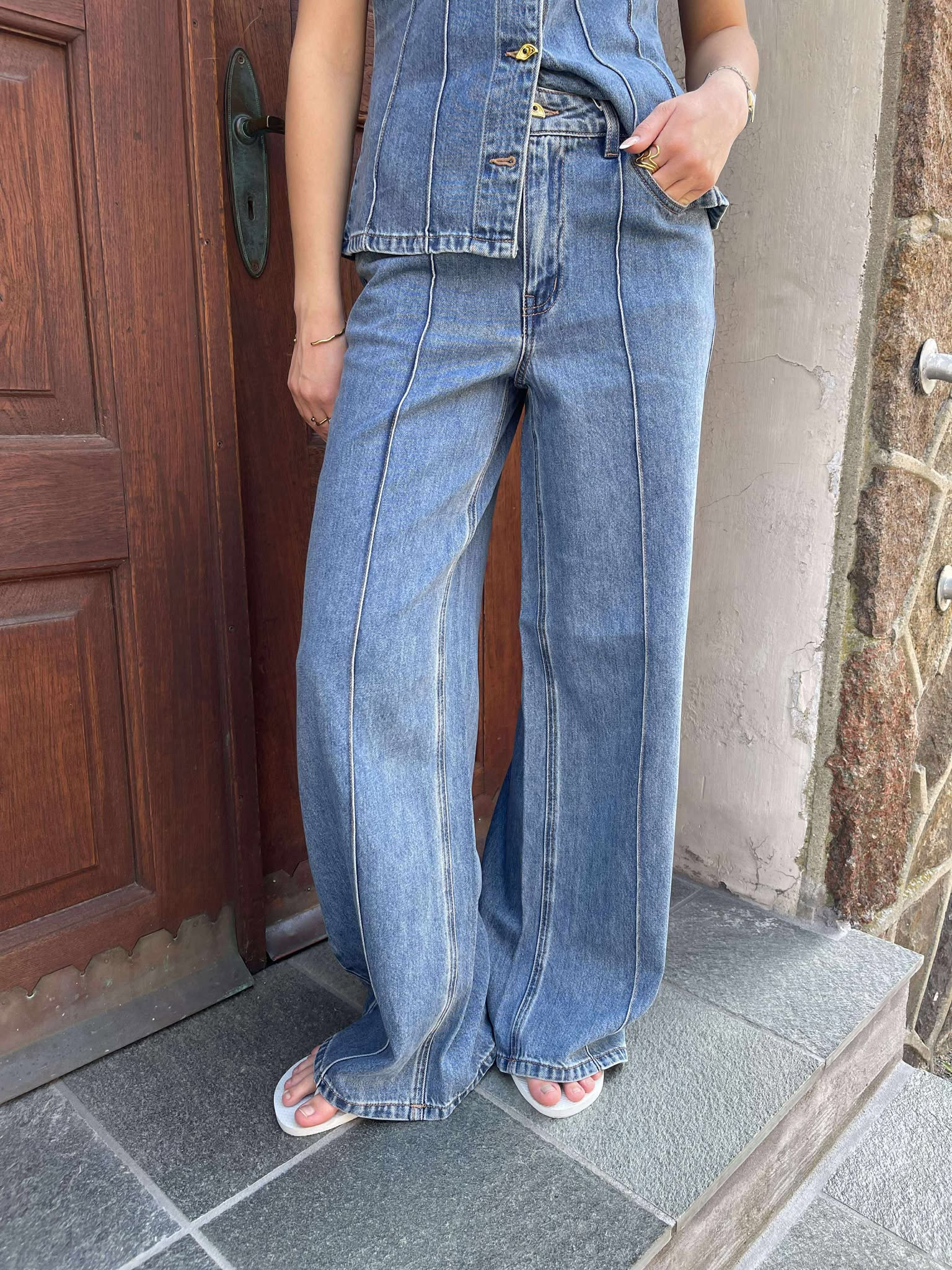 OBJMOJI Jeans - Medium Blue Denim